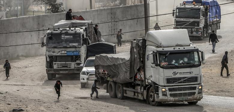 Erste Hilfslieferung Erreicht Gaza Streifen über Neuen Übergang