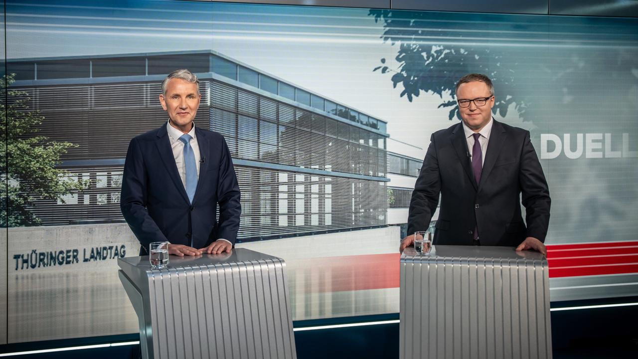 Tv Duell: Höcke Und Voigt Liefern Sich Schlagabtausch