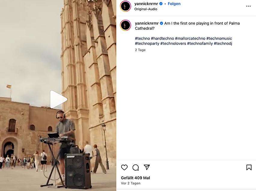 Deutscher Dj Sorgt Mit Techno Session Vor Kathedrale Von Mallorca Für Aufsehen