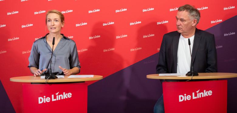 „probleme Sind überschaubar“ – Pressekonferenz Der Neuen Linke Parteichefs