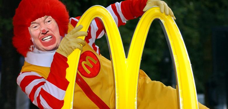 Übertreibt Er Es Jetzt? Trump Arbeitet Als Ronald Mcdonald