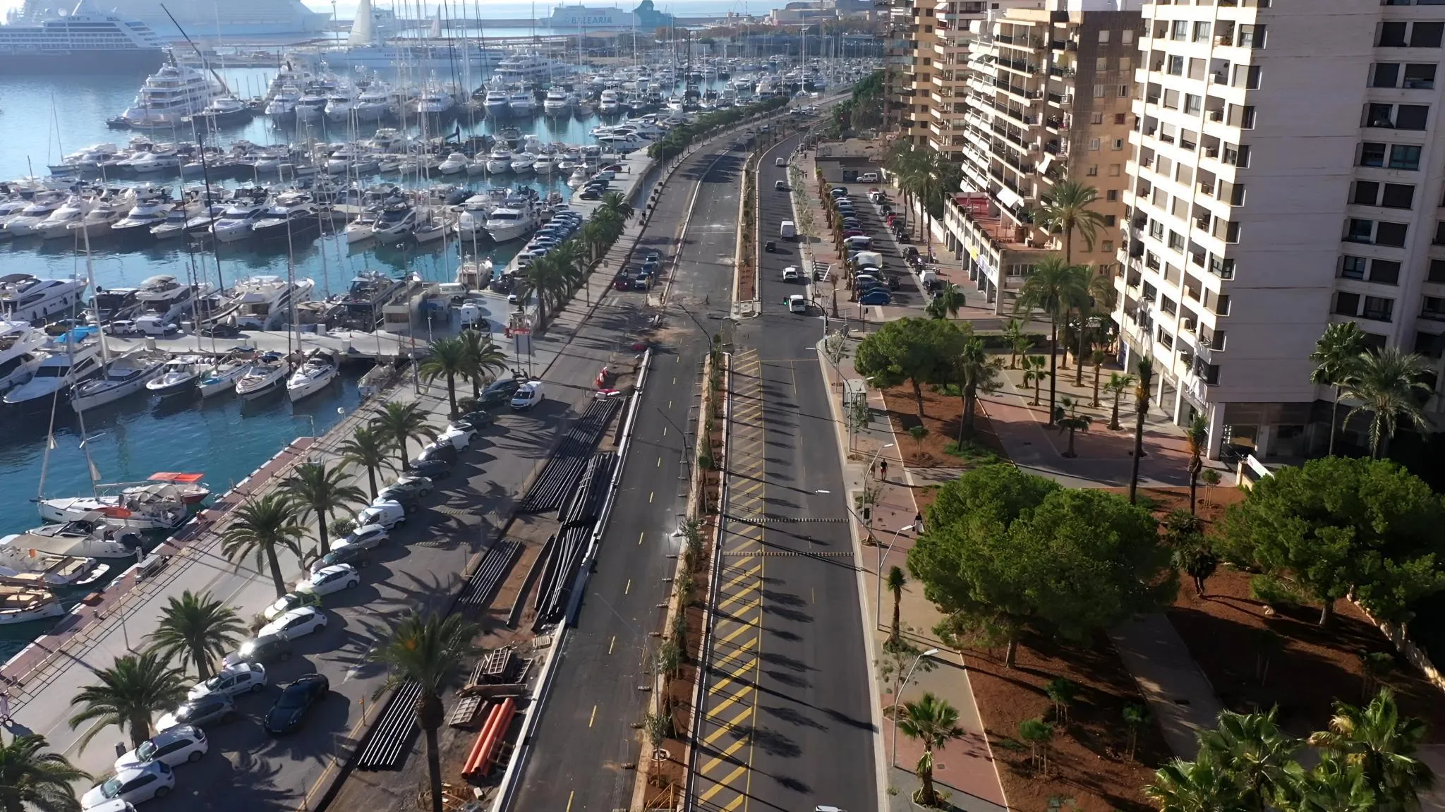 Neue Fuß Und Radwege: Umbau An Palmas Hafenboulevard Geht In Die Schlussphase